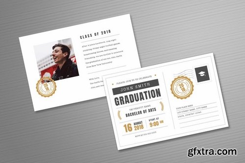 Postcard Graduation Invitation