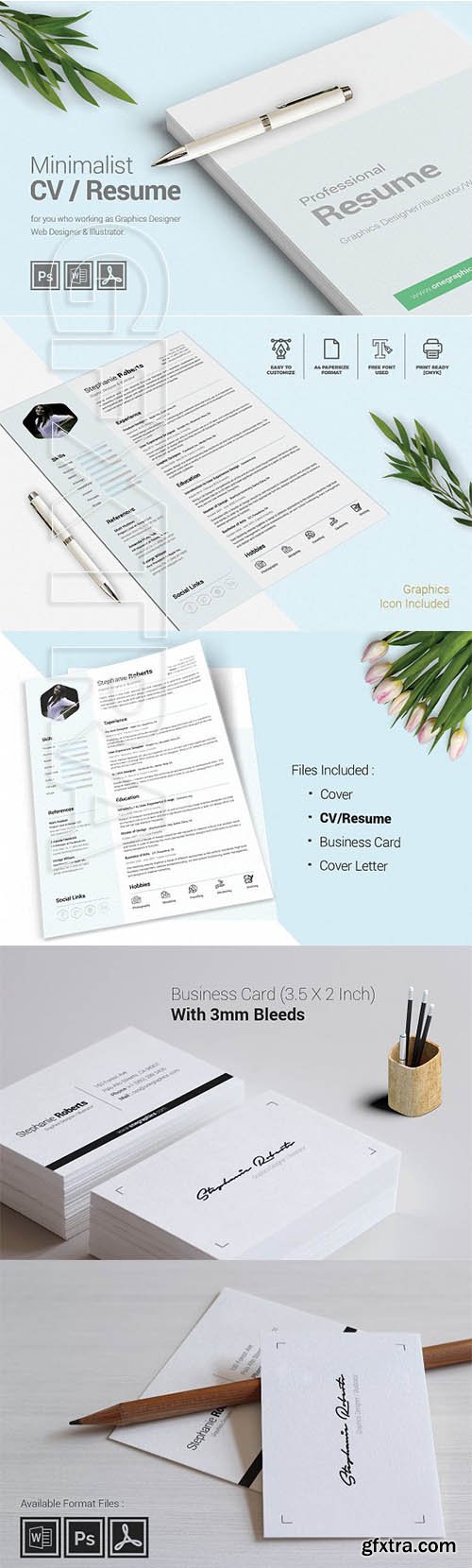 CreativeMarket - Minimalist CV Resume Template 2266562