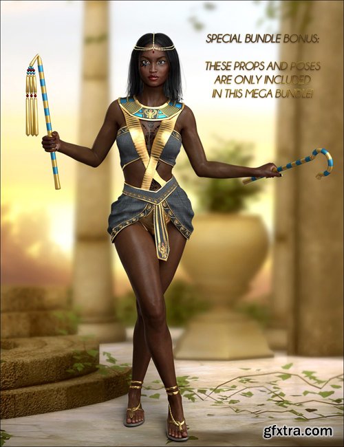 Egyptian MEGA Bundle – Characters, Outfits, Hair, Poses and Lights