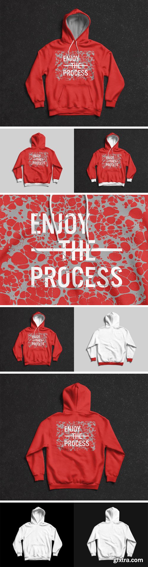 Red Hoodie PSD Mockup Template