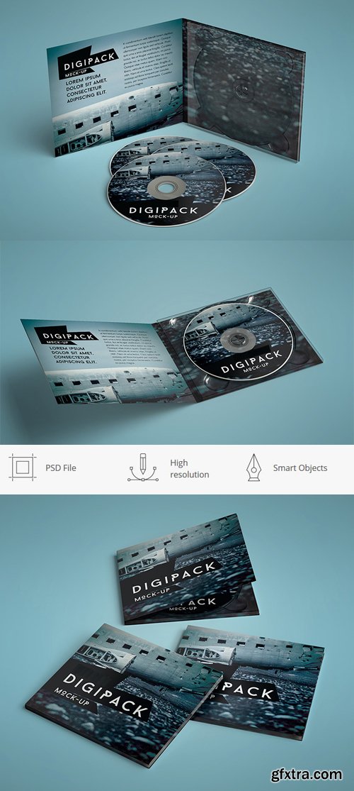 Digipack PSD Mockups Templates