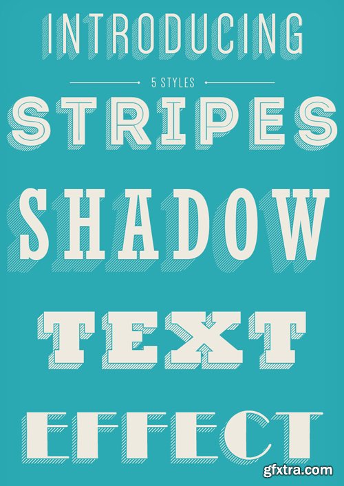 Stripes Shadow Text Effects for Photoshop (Re-Up)