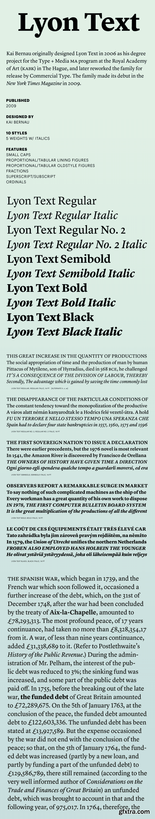 Lyon Text Font Family