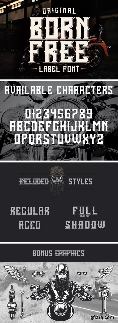 CM - Born Free Typeface + Bonus 2200296