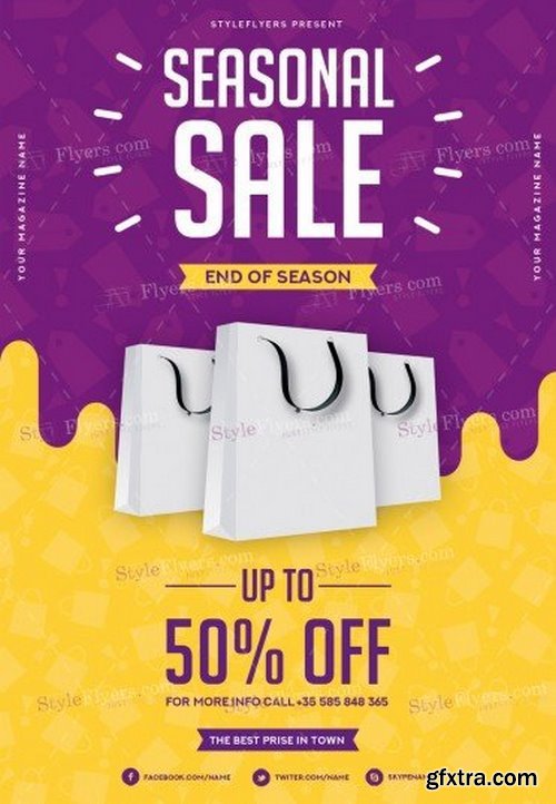 Seasonal Sale PSD Flyer Template