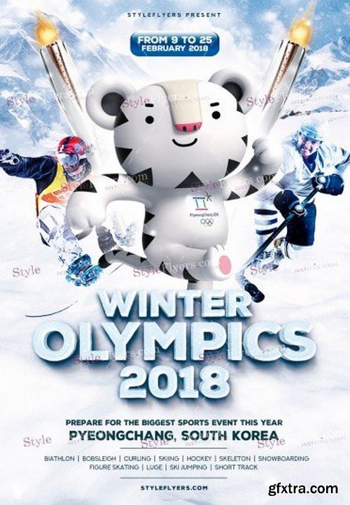 Winter Olympics 2018 PSD Flyer Template