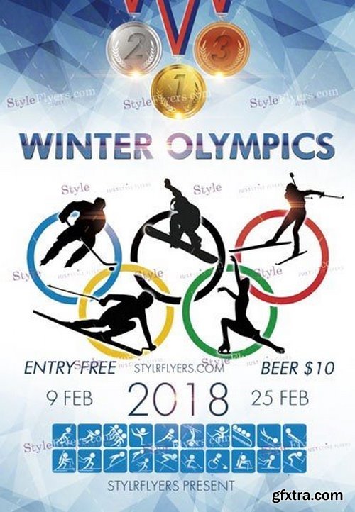 Winter Olympics 2018 PSD Flyer Template