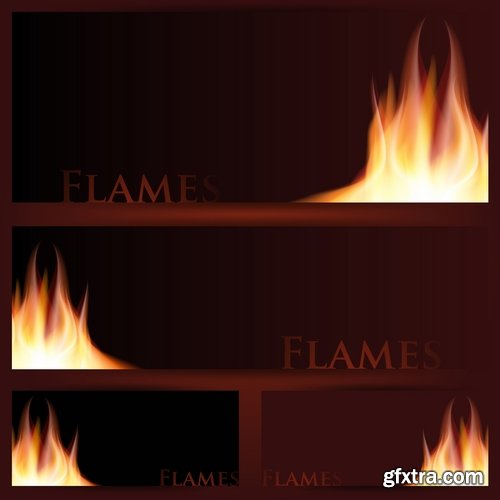 Singed paper frame pattern background decoration fire 25 EPS