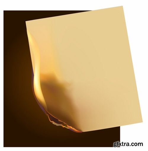 Singed paper frame pattern background decoration fire 25 EPS