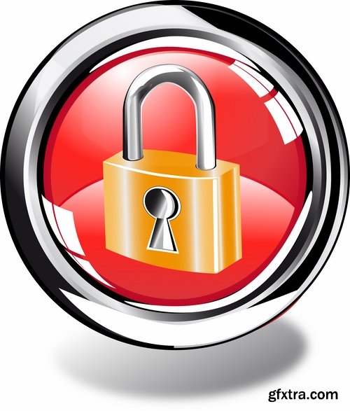 Logo safety lock key password vector image 25 EPS