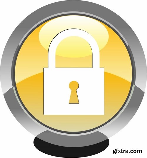 Logo safety lock key password vector image 25 EPS