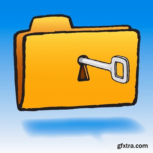 Logo safety lock key password vector image 25 EPS