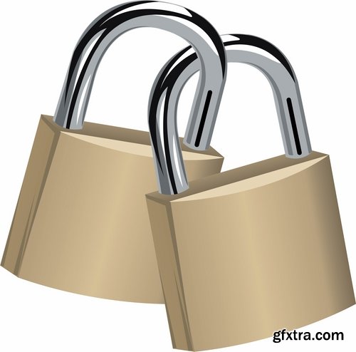 Logo safety lock key password vector image 25 EPS