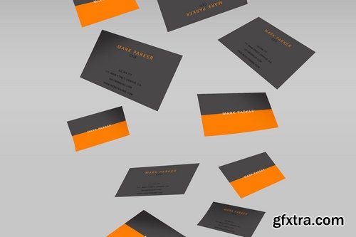 CM - Simple elegant orange business card 2223035