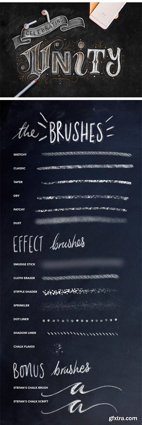 CM - Chalk Dust - Procreate Lettering Kit 2222859