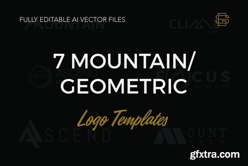 CM - Mountain Geometric Logo Templates 2225170