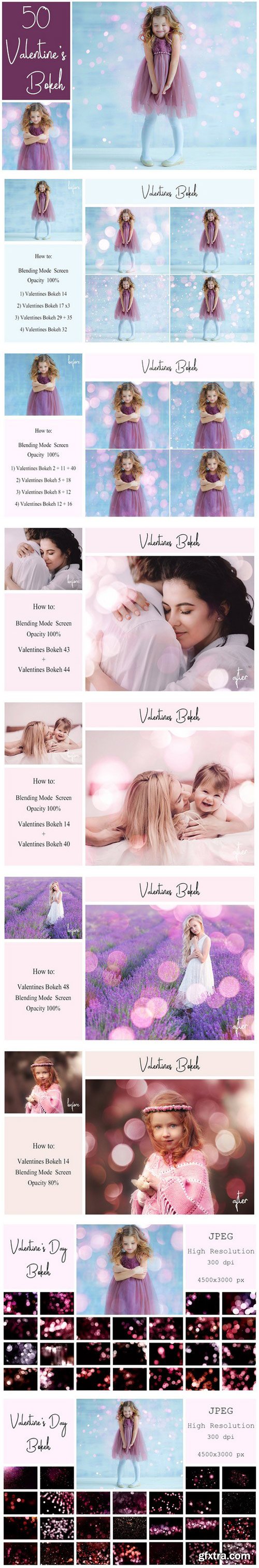 CM - 50 Valentines Bokeh Overlays 2232544