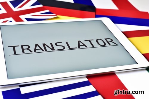 Translator diplomat IT technology to translate the language of the text 25 HQ Jpeg