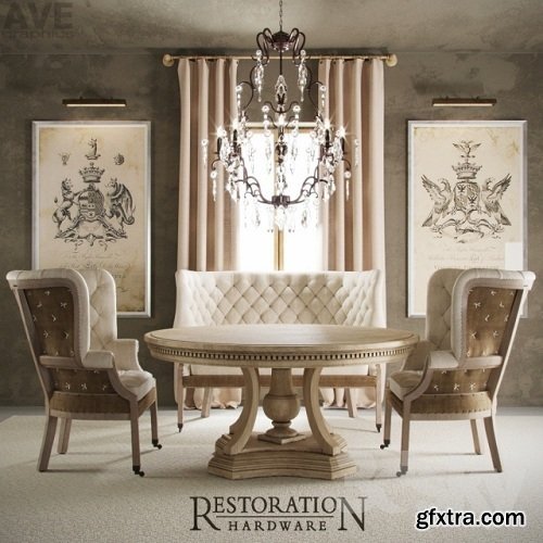 AVE Restoration Hardware English 19th c. 3d Model