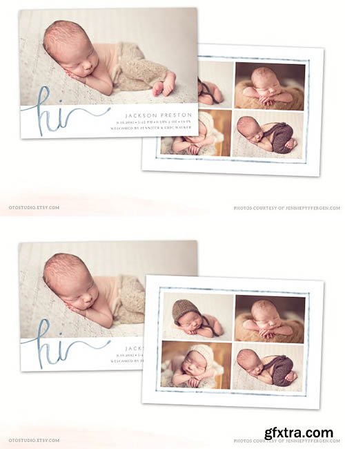 CreativeMarket - Birth Announcement Template CB121 2266908