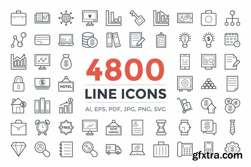 CM - 4800 Line Icons Pack 2201182