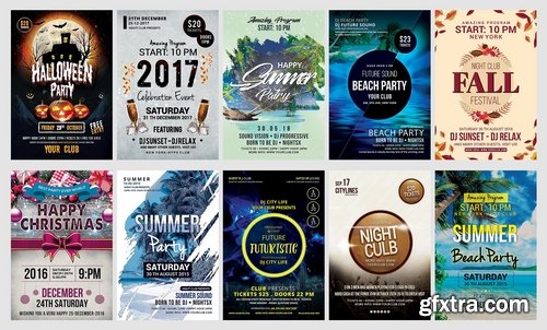 CM - 50-Party Flyers Templates Bundle 2250378