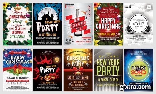 CM - 50-Party Flyers Templates Bundle 2250378