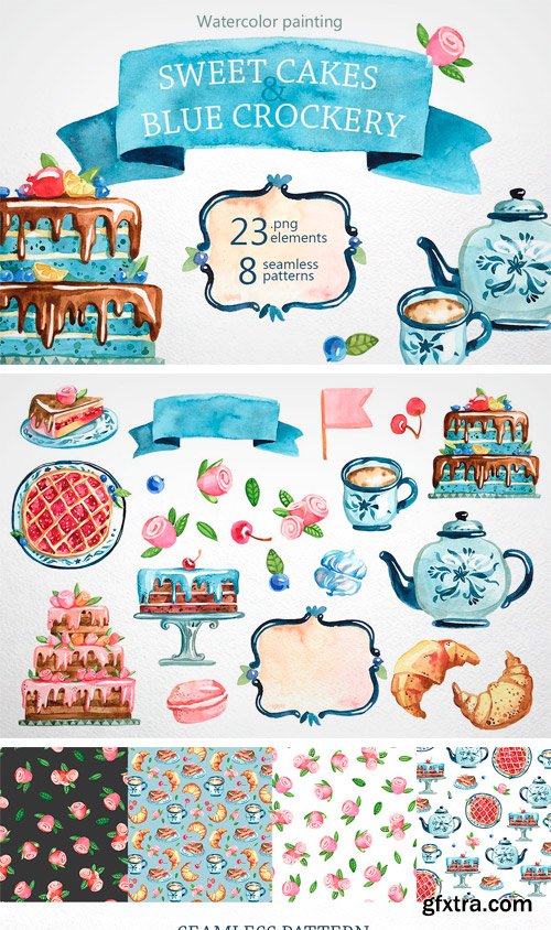 CM - Watercolor Cakes and Sweets 2196197