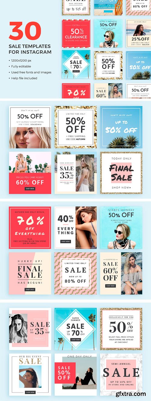 CM - 30 Sale Templates For Instagram 2249150