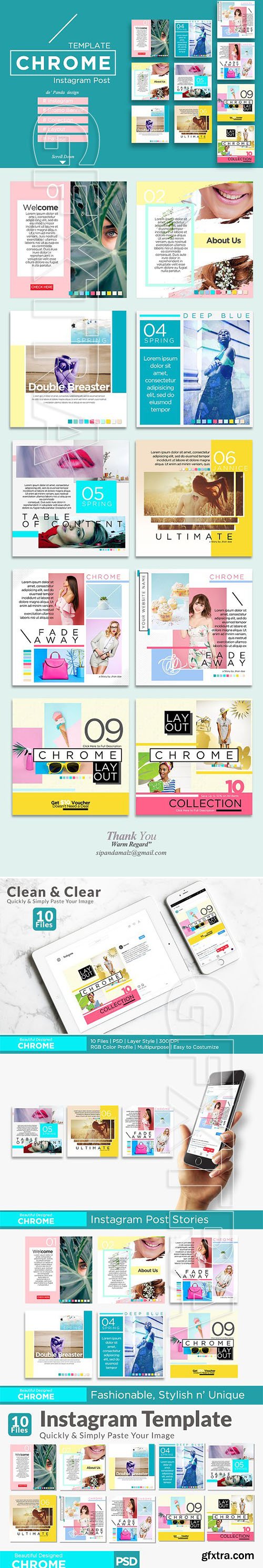 CreativeMarket - CHROME Instagram Post 2266853