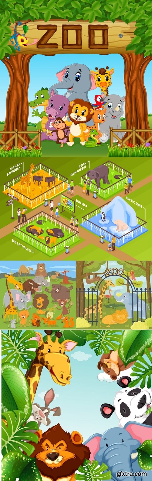 Vectors - Animals in Zoo 15