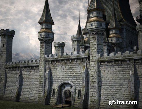 Fantasy Castle Surround 2 Iray