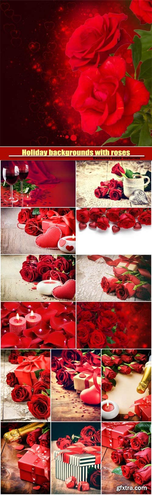 Holiday backgrounds with roses