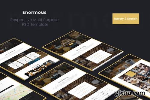 Enormous Bakery, Cakery & Food PSD Template