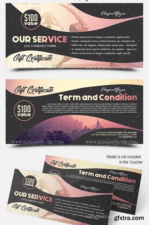 Yoga V2 2018 Premium Gift Certificate PSD Template