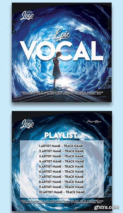 Epic Vocal V1 CD Cover PSD Template