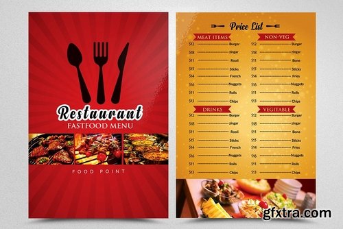 CM - Restaurant Menu Flyer Template 2223747