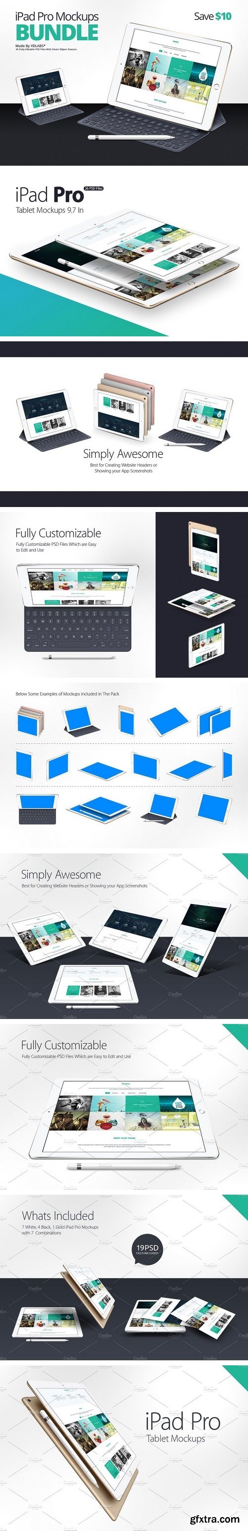 CM - iPad Pro Mockups Bundle 1945985