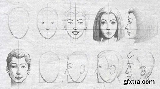 Drawing & shading beautiful Male and Female face -easy steps