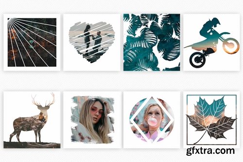 CreativeMarket 100 Instagram Masks PSD Templates 2247576