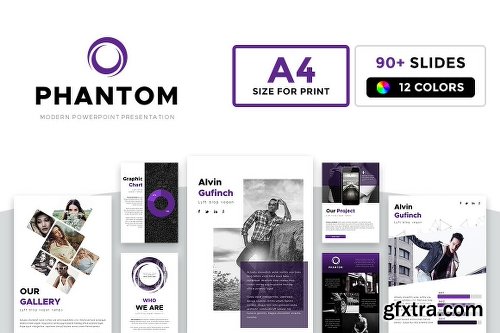 CreativeMarket A4 Phantom PowerPoint Template 2250979