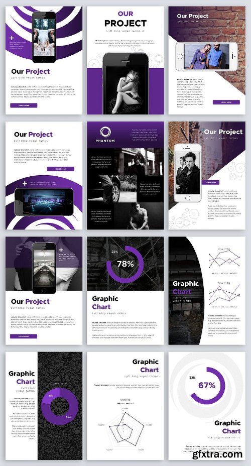 CreativeMarket A4 Phantom PowerPoint Template 2250979