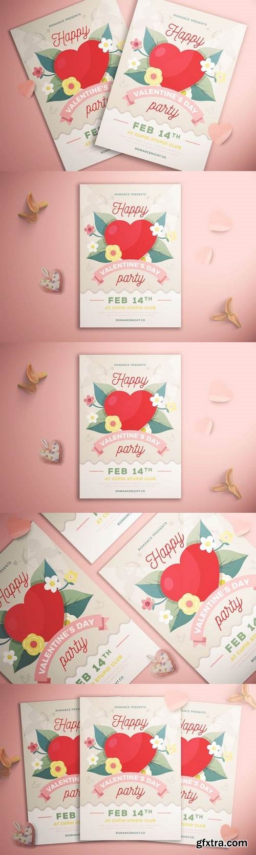 Happy Valentine\'s Day Party Flyer