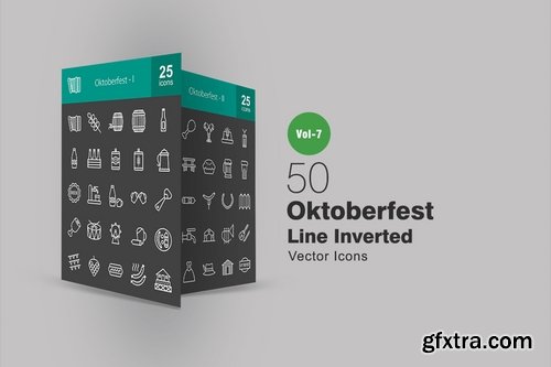 50 Oktoberfest Line Inverted Icons