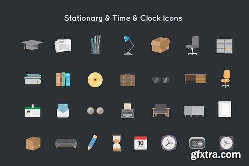 PixityLand 310 Flat Icons