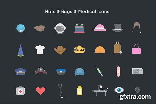 PixityLand 310 Flat Icons