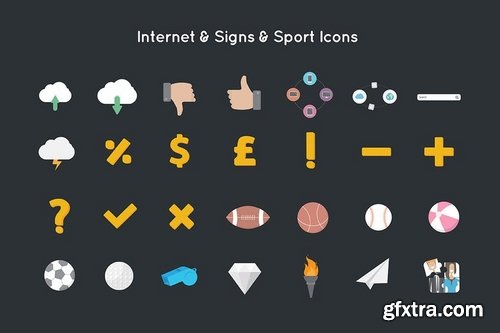 PixityLand 310 Flat Icons