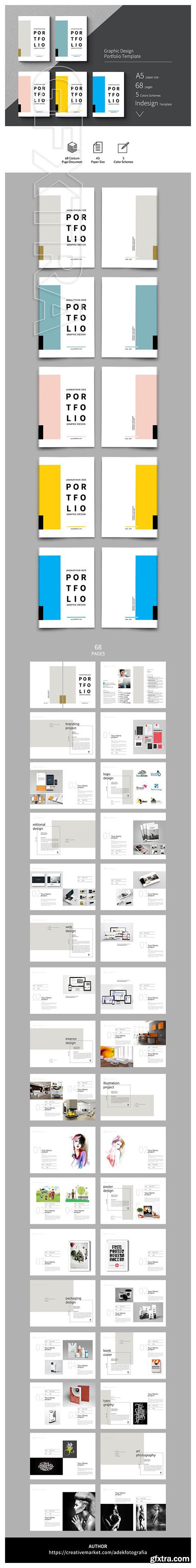 CreativeMarket - Graphic Design Portfolio Template 2247781