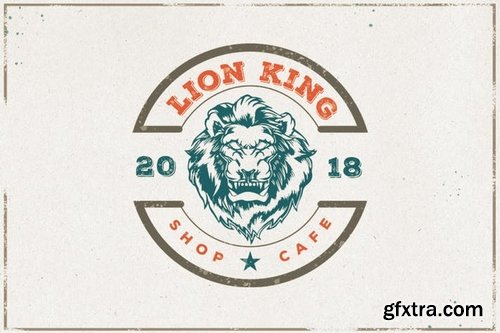 Vintage Lion Logo Badge 2