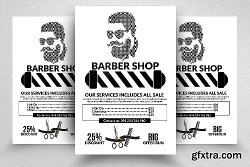 CreativeMarket Barber Shop Flyer Templates 2223825